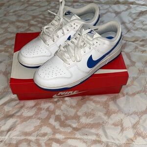 Nike Men's White and Blue Nike Dunks SIZE 9